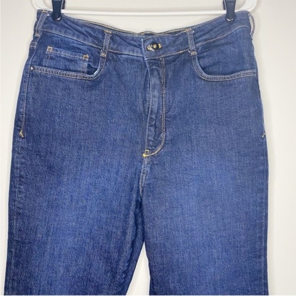 ๐ Anthropologie Pilcro Medium to Dark Wash Denim Split Leg Jeans 32โ Waist - Picture 6 of 15